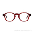 Fashion Design Unisex Bevel Optical Acetate Frame Glasses
